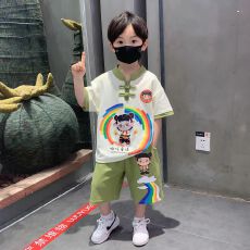 批发男童汉服夏季2026新款<b class='q'>儿童</b>新中式国风套装男孩洋气哪吒魔童<b class='q'>演出服</b>