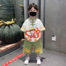 批发男童汉服夏季2026新款<b class='q'>儿童</b>新中式国风套装男孩洋气哪吒魔童<b class='q'>演出服</b>