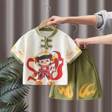 批发男童汉服夏季2026新款<b class='q'>儿童</b>新中式国风套装男孩洋气哪吒魔童<b class='q'>演出服</b>