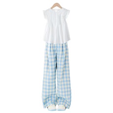 POLO衫短袖洋气女孩套装夏季2026新款夏装运动学生休闲裙子两件套