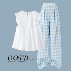 批发POLO衫短袖洋气女孩套装夏季2026新款夏装运动学生休闲裙子两件套