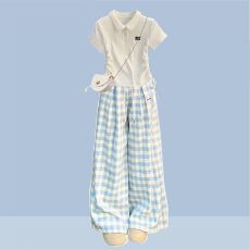 批发女童夏季短袖T恤2026新款<b class='q'>亲子装</b>纯棉休闲印花夏装圆领初中生上衣