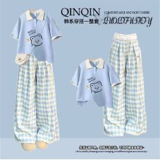 批发<b class='q'>女童</b>夏<b class='q'>季</b>短袖<b class='q'>T</b><b class='q'>恤</b>2026新款亲子装纯棉休闲印花夏装圆领初中生上衣