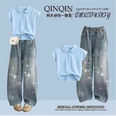 批发<b class='q'>女童</b>夏<b class='q'>季</b>短袖<b class='q'>T</b><b class='q'>恤</b>2026新款亲子装纯棉休闲印花夏装圆领初中生上衣