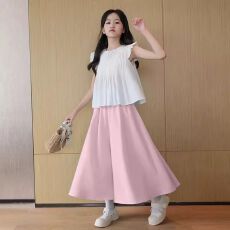 批发<b class='q'>女</b>童<b class='q'>套</b>装<b class='q'>夏季</b>薄款儿童夏装2026新款<b class='q'>女</b>孩<b class='q'>裙裤</b>半身裙长裙<b class='q'>中</b>大童冰丝