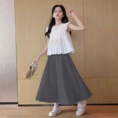 批发<b class='q'>女</b>童<b class='q'>套</b>装<b class='q'>夏季</b>薄款儿童夏装2026新款<b class='q'>女</b>孩<b class='q'>裙裤</b>半身裙长裙<b class='q'>中</b>大童冰丝
