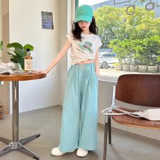 批发<b class='q'>女</b><b class='q'>童</b>套装夏季薄款儿童夏装2026新款女孩裙裤半身裙长裙中大童冰丝