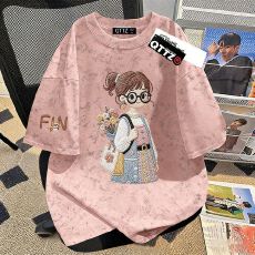批发<b class='q'>女</b><b class='q'>童</b><b class='q'>扎染</b><b class='q'>纯棉</b><b class='q'>短袖</b>T恤夏季新款中<b class='q'>大</b><b class='q'>童</b>宽松上衣百搭<b class='q'>女</b>孩公主风