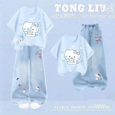 批发原版面料和做工2026新款小清新正肩撞色短袖t恤女假两件娃娃