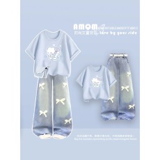 批发原版面料和做工2026新款小清新正肩撞色短袖t恤女假两件娃娃