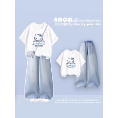 原版面料和做工2026新款小清新正肩撞色短袖t恤女假两件娃娃