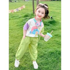 批发<b class='q'>女</b><b class='q'>童</b>夏装运动套装2026新款儿<b class='q'>童装</b>短袖时髦两件套宝宝夏季纯棉衣服