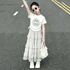 原版面料和做工2026新款小清新正肩撞色短袖t恤女假两件娃娃