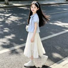 批发原版面料和做工2026新款小清新正肩撞色短袖t恤女假两件娃娃