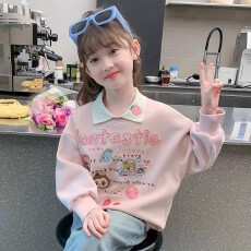 批发女童2026新款春款套装新时髦超洋气儿童两件套<b class='q'>牛仔裤</b>套装
