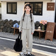 批发<b class='q'>女童</b>秋<b class='q'>装</b>2026新款大童女装洋气12岁女孩春秋运动卫衣套装实价