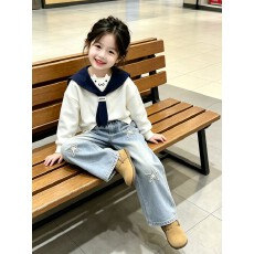 批发女童超好看印花披肩圆领卫衣<b class='q'>秋</b>冬2026新款小个子洋气爆款外套潮