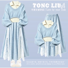 批发初中生<b class='q'>女</b>秋<b class='q'>套装</b>2026新款青少年<b class='q'>女</b>装学生时尚穿搭<b class='q'>女</b><b class='q'>大</b><b class='q'>童</b>学院风搭配