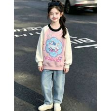 批发女童卫衣<b class='q'>套装</b>2026新款儿童学院风上衣小女孩百褶裙一整套