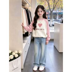 批发女童打底衫秋装2026新款儿童女孩洋气时髦上衣秋季女大童长袖卫衣
