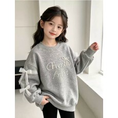 批发女童卫衣春秋韩版2026新款中大童女秋装长袖上衣洋气儿童时髦秋款