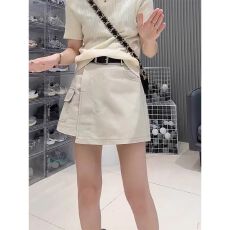 批发大码不规则复古牛仔半身裙女<b class='q'>夏</b>季胖mm高腰显瘦包臀a字短裙裤子