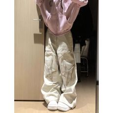 批发美式vibe水洗立体星星贴布弯刀<b class='q'>牛仔裤</b><b class='q'>女</b>街头宽松垂感阔腿长裤大码