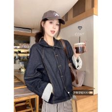批发复古翻领时尚牛仔外套女<b class='q'>夏</b>季2026新款宽松显瘦百搭口袋单排扣上衣