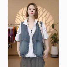 批发开春穿搭<b class='q'>牛仔</b><b class='q'>背心</b><b class='q'>马甲</b>女2026新款春夏秋季叠穿坎肩无袖上衣小外套