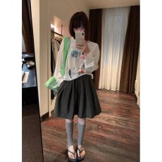 批发韩国东大门夏季新款宽松百搭复古竖<b class='q'>条纹</b><b class='q'>短裙</b>裤女显瘦休闲阔腿短裤