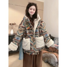 批发2025年新款拉链秋冬中<b class='q'>长款</b>短外套时尚女冬季连帽洋气学院风休闲