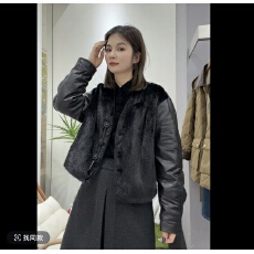 批发大胡子2025年冬季新款设计款<b class='q'>真皮</b>鹅绒<b class='q'>皮衣</b>外套