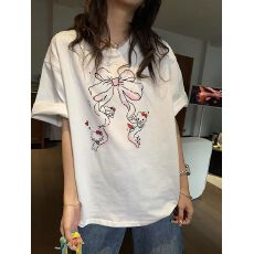 批发宽松版原版外贸韩版复古字母印花宽松大码<b class='q'>短袖</b><b class='q'>T</b><b class='q'>恤</b>百搭休闲上衣