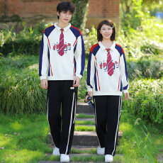 批发实拍情侣装卫衣学生班服校服运动会套装