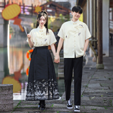 批发已出货实拍情侣装班服复古中式演出服民国风套装