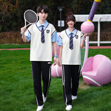 批发已出货  实拍 情侣装夏季班服假两件运动校服套装