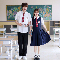 批发实拍情侣装班服两件套<b class='q'>连衣裙</b>毕业照团体服诗歌朗诵