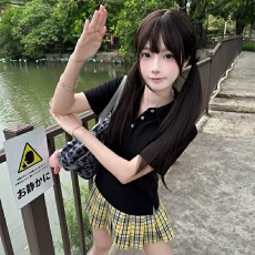 批发polo衫女薄款2025年夏季<b class='q'>潮牌</b>时尚港风ins宽松日系简约潮流短袖<b class='q'>t</b><b class='q'>恤</b>