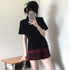 批发短袖T恤女夏季半袖宽松胖MM<b class='q'>加大码</b>简约原宿风纯色POLO衫上衣百搭