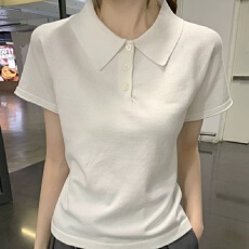 批发多巴胺<b class='q'>潮牌</b>大码爆款夏季学院风短袖<b class='q'>t</b><b class='q'>恤</b>女POLO领休闲上衣2025新款