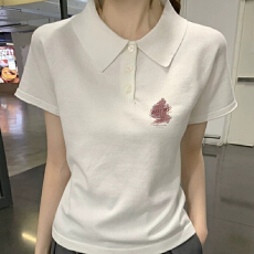 批发大码300斤polo衫情侣装美式复古短袖体恤男女夏季宽松小众<b class='q'>潮牌</b><b class='q'>t</b><b class='q'>恤</b>