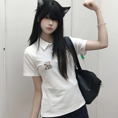 批发2026夏季短袖polo衫潮牌ins时尚百搭翻领<b class='q'>t</b><b class='q'>恤</b>男女宽松简约休闲上衣