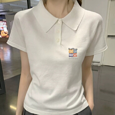 批发大码短袖t恤<b class='q'>女</b>夏季<b class='q'>女</b>装2025新款polo领宽松<b class='q'>半袖</b>夏装体恤夏款上衣