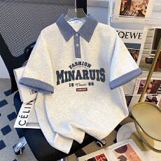 批发<b class='q'>夏季</b>显瘦polo半袖短袖新款拼接学生格子温柔Polo宽松上衣外穿修身