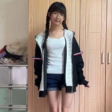 批发通勤卫衣连帽开衫女生秋冬季织带装饰大码潮牌多巴胺休闲上衣外穿