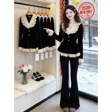 批发法式温柔风高级感黑色收腰显瘦<b class='q'>衬衫</b>今年流行的爆款上衣2026年春季