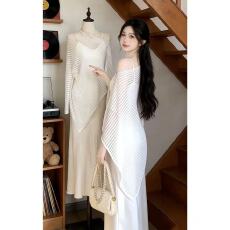 批发温柔风独特漂亮超好看醋酸缎面吊带<b class='q'>长裙</b>高级感包臀<b class='q'>连衣</b>裙2026春季