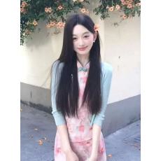 批发新中式国风改良<b class='q'>旗袍</b>连衣裙开衫两件套绝美印花修身包臀长裙26夏季