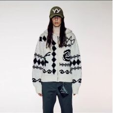 批发秋装女2025<b class='q'>新款</b>欧货连帽气质长袖宽松显瘦chic时尚<b class='q'>毛衣</b>外套