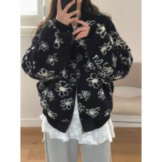 批发<b class='q'>韩国</b>chic 提花羊羔毛双面穿棉服外套